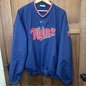 Vintage Nike Twins Pullover Jacket - Blue with Red & White